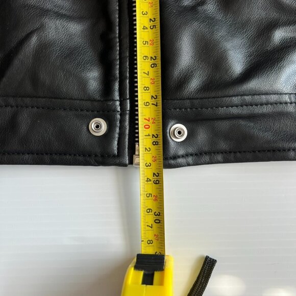 Zara FAUX LEATHER BIKER JACKET BLACK | 3833/309 - Picture 2 of 6